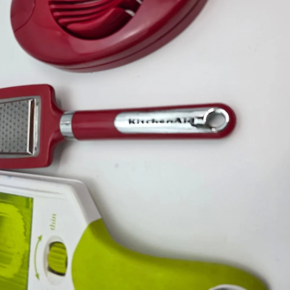 KitchenAid Egg Slicer Grater Mandoline Vegetable Slicer Meat Masher Bundle 4pc